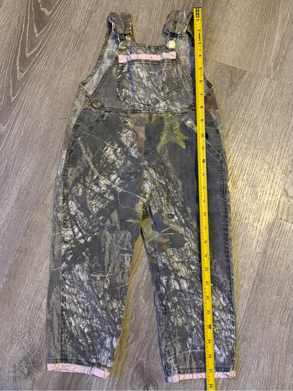 Vintage Lee Camo Print Baby/Toddler Overalls with Pink Accent